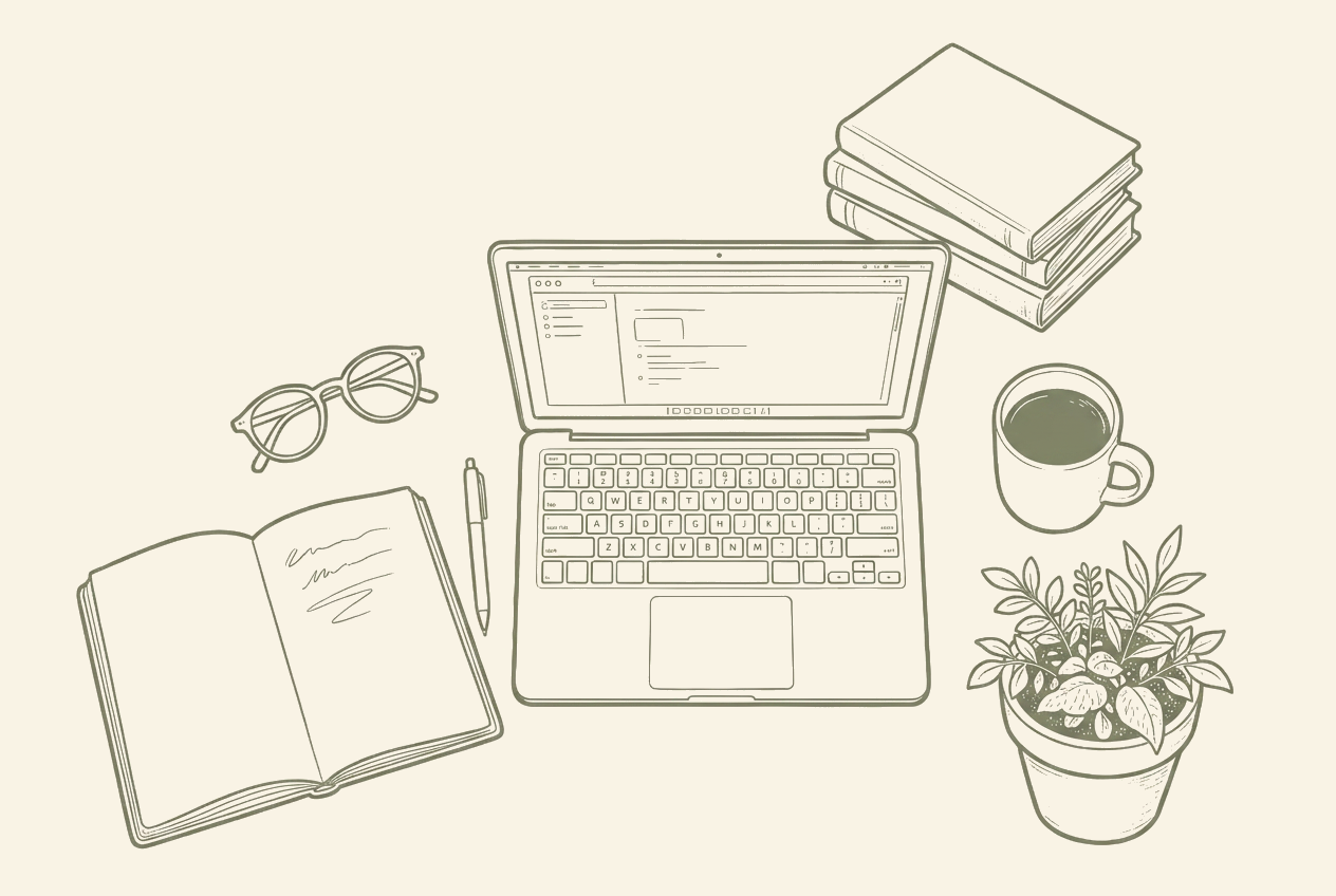 A calm, considered remote workspace